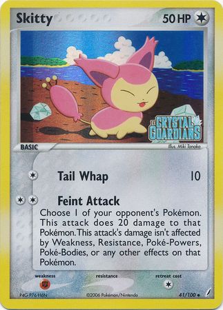 Skitty (41/100) (Stamped) [EX: Crystal Guardians] | Dumpster Cat Games