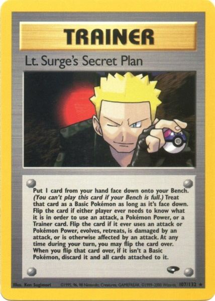 Lt. Surge's Secret Plan (107/132) [Gym Challenge Unlimited] | Dumpster Cat Games