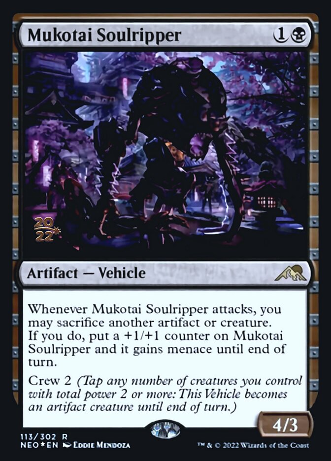 Mukotai Soulripper [Kamigawa: Neon Dynasty Prerelease Promos] | Dumpster Cat Games