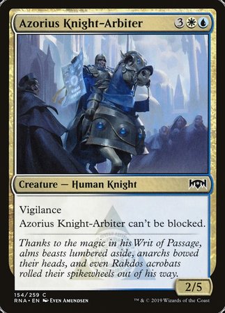 Azorius Knight-Arbiter [Ravnica Allegiance] | Dumpster Cat Games