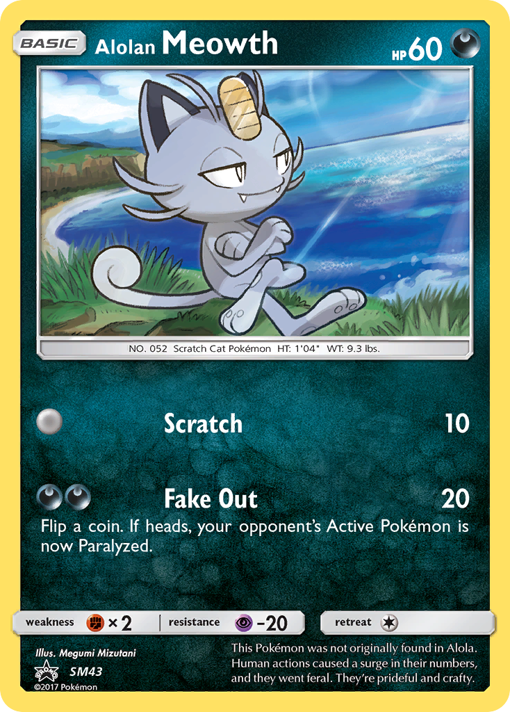 Alolan Meowth (SM43) [Sun & Moon: Black Star Promos] | Dumpster Cat Games