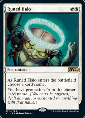 Runed Halo [Core Set 2021] | Dumpster Cat Games
