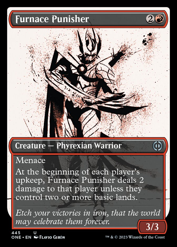 Furnace Punisher (Showcase Ichor Step-and-Compleat Foil) [Phyrexia: All Will Be One] | Dumpster Cat Games