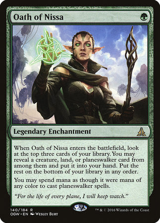 Oath of Nissa [Oath of the Gatewatch] | Dumpster Cat Games