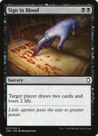 Sign in Blood [Commander Anthology Volume II] | Dumpster Cat Games