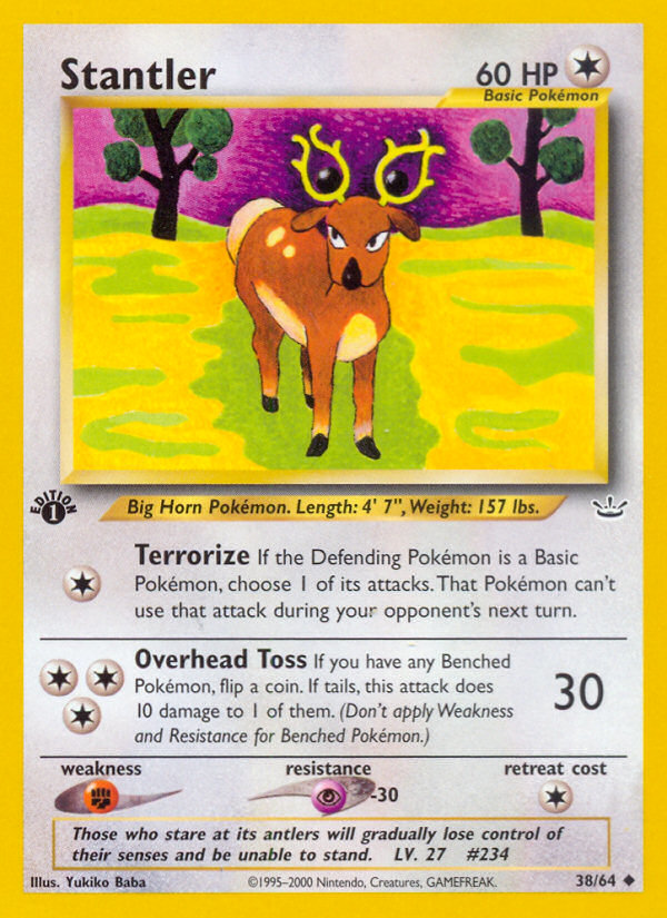 Stantler (38/64) [Neo Revelation 1st Edition] | Dumpster Cat Games
