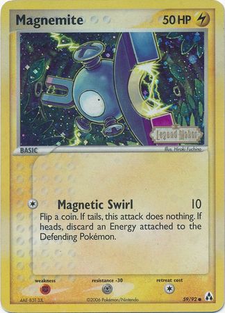 Magnemite (59/92) (Stamped) [EX: Legend Maker] | Dumpster Cat Games