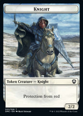 Zombie Knight // Knight Double-sided Token [Dominaria United Commander Tokens] | Dumpster Cat Games