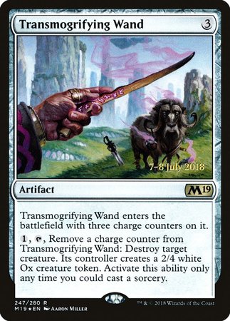 Transmogrifying Wand [Core Set 2019 Promos] | Dumpster Cat Games