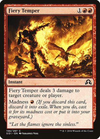 Fiery Temper [Shadows over Innistrad] | Dumpster Cat Games