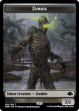 Zombie // Construct Double-Sided Token [Dominaria Remastered Tokens] | Dumpster Cat Games