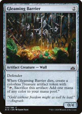 Gleaming Barrier [Rivals of Ixalan] | Dumpster Cat Games