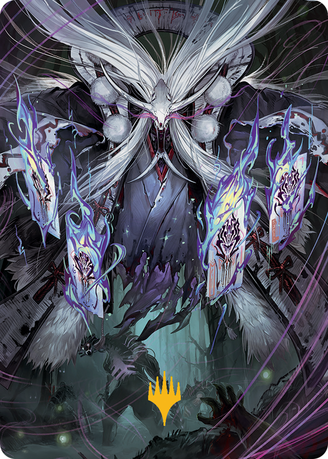 Horobi, Death's Wail Art Card (Gold-Stamped Signature) [March of the Machine Art Series] | Dumpster Cat Games