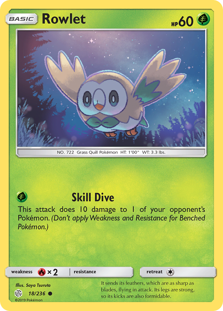 Rowlet (18/236) [Sun & Moon: Cosmic Eclipse] | Dumpster Cat Games