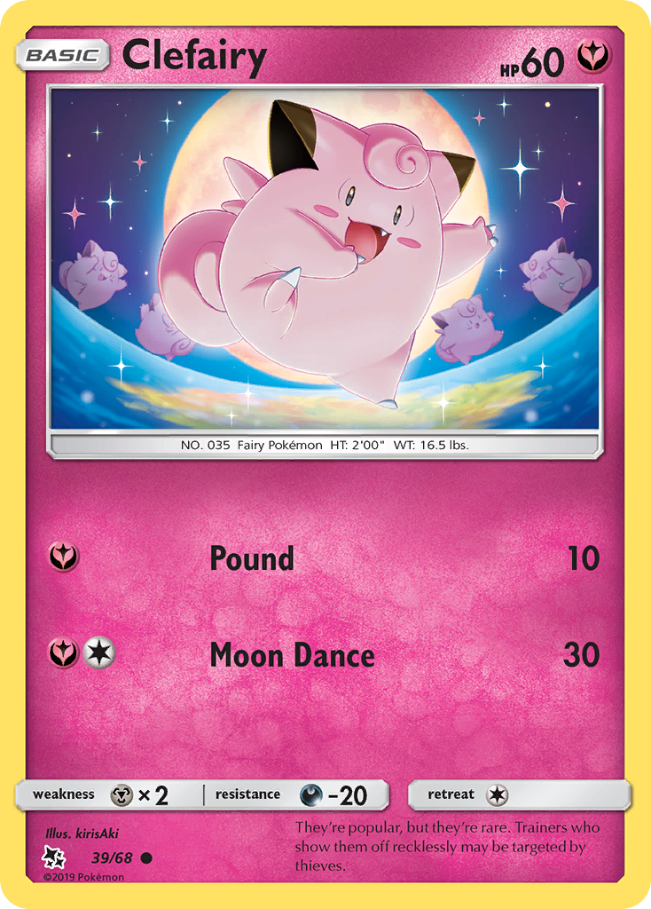 Clefairy (39/68) [Sun & Moon: Hidden Fates] | Dumpster Cat Games