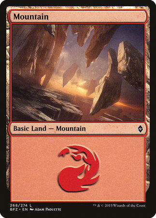 Mountain (268) [Battle for Zendikar] | Dumpster Cat Games