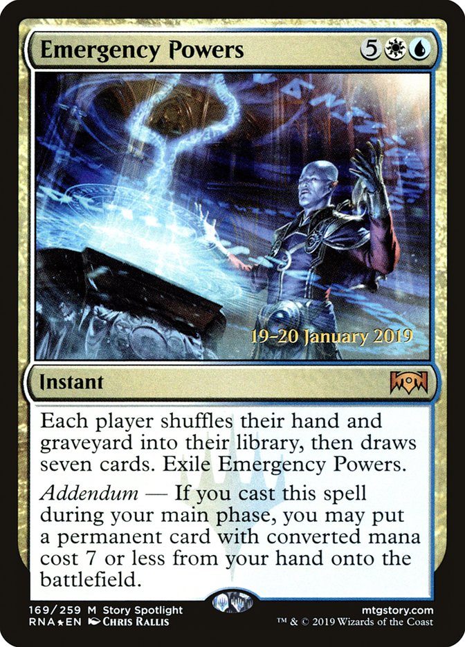 Emergency Powers [Ravnica Allegiance Prerelease Promos] | Dumpster Cat Games
