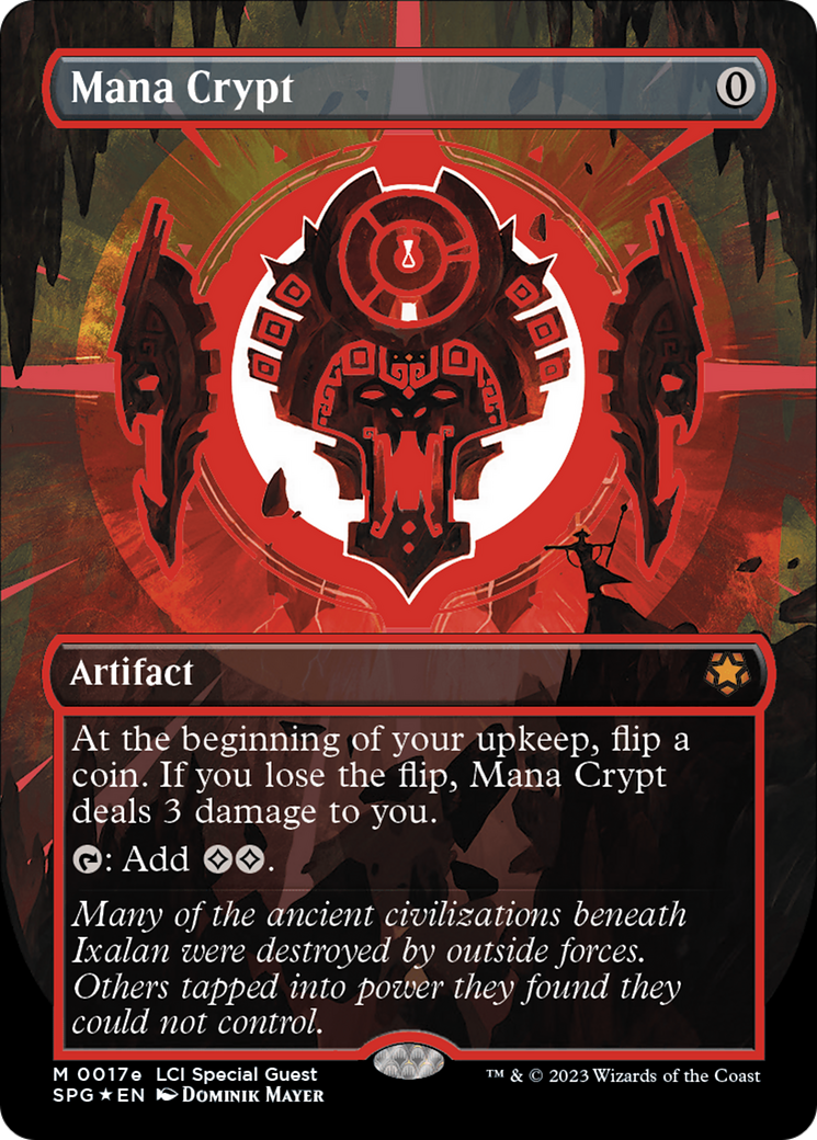 Mana Crypt (0017e) (Borderless) [The Lost Caverns of Ixalan Special Guests] | Dumpster Cat Games
