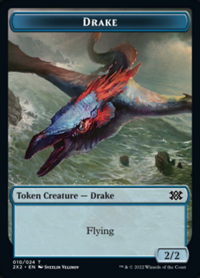 Drake // Eldrazi Scion Double-sided Token [Double Masters 2022 Tokens] | Dumpster Cat Games