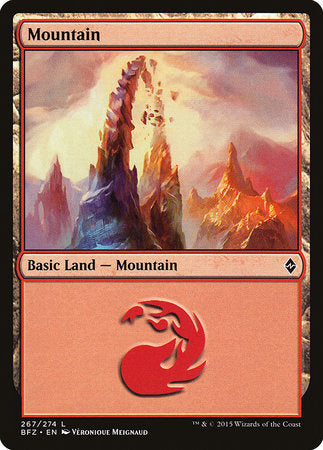 Mountain (267) [Battle for Zendikar] | Dumpster Cat Games