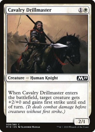 Cavalry Drillmaster [Core Set 2019] | Dumpster Cat Games