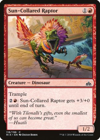 Sun-Collared Raptor [Rivals of Ixalan] | Dumpster Cat Games