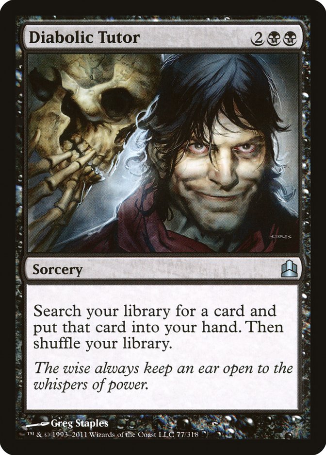 Diabolic Tutor [Commander 2011] | Dumpster Cat Games