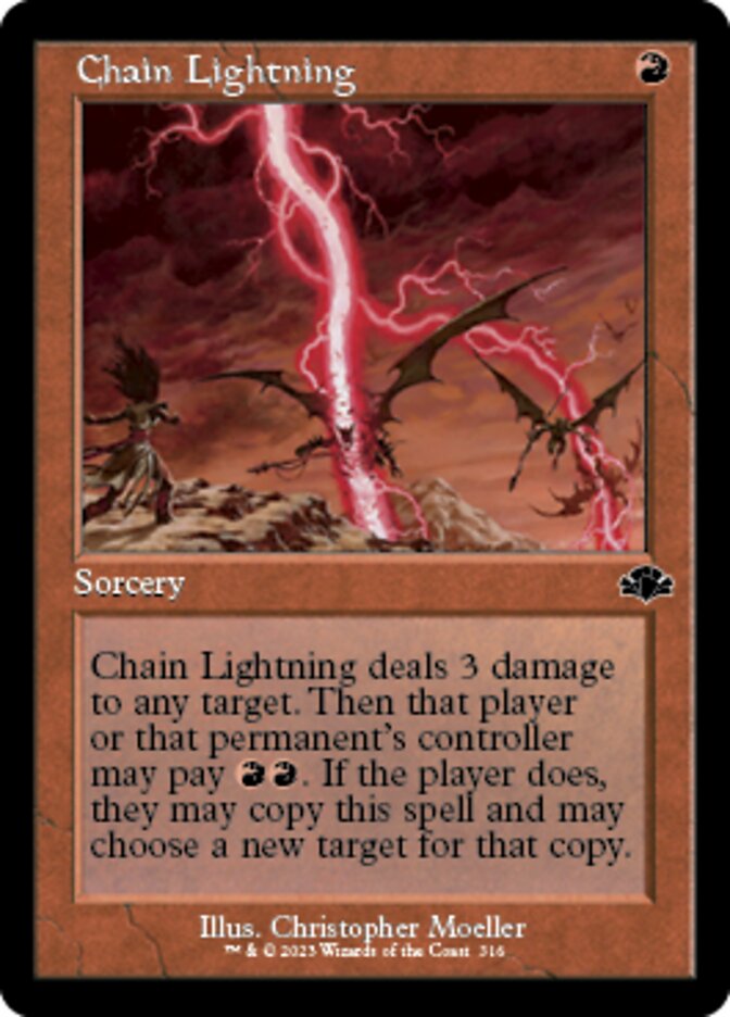 Chain Lightning (Retro) [Dominaria Remastered] | Dumpster Cat Games