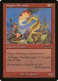 Pygmy Pyrosaur [Urza's Legacy] | Dumpster Cat Games