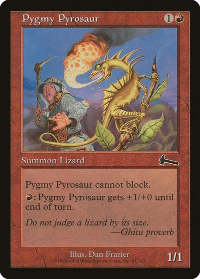 Pygmy Pyrosaur [Urza's Legacy] | Dumpster Cat Games