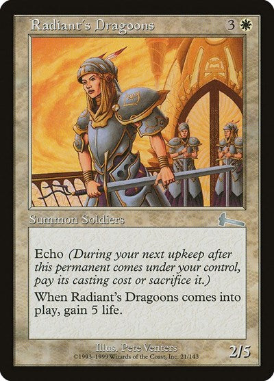 Radiant's Dragoons [Urza's Legacy] | Dumpster Cat Games