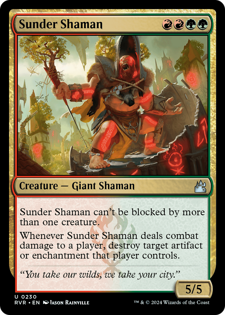 Sunder Shaman [Ravnica Remastered] | Dumpster Cat Games