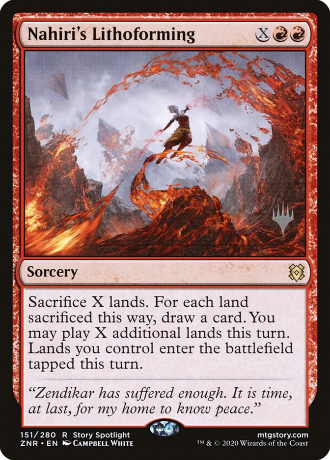 Nahiri's Lithoforming (Promo Pack) [Zendikar Rising Promos] | Dumpster Cat Games