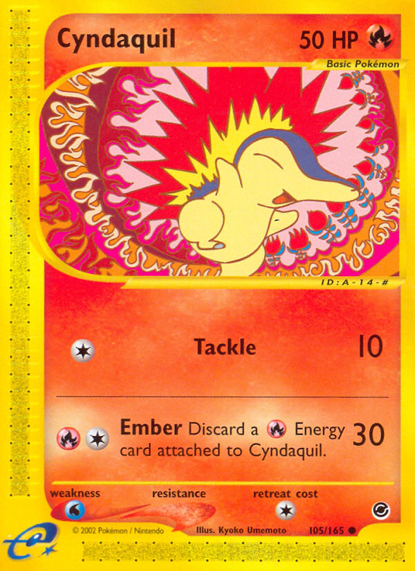 Cyndaquil (105/165) [Expedition: Base Set] | Dumpster Cat Games