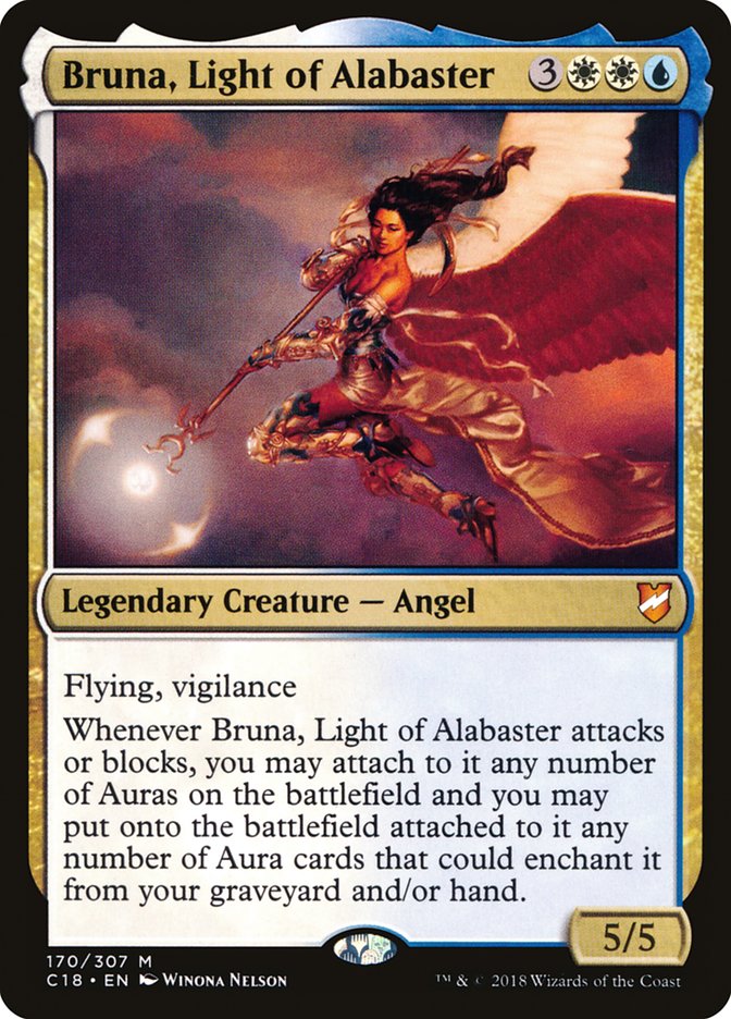 Bruna, Light of Alabaster (Oversized) [Commander 2018 Oversized] | Dumpster Cat Games