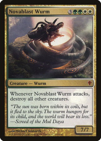 Novablast Wurm [Worldwake] | Dumpster Cat Games