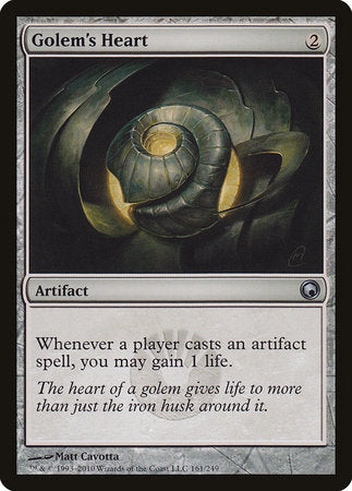 Golem's Heart [Scars of Mirrodin] | Dumpster Cat Games