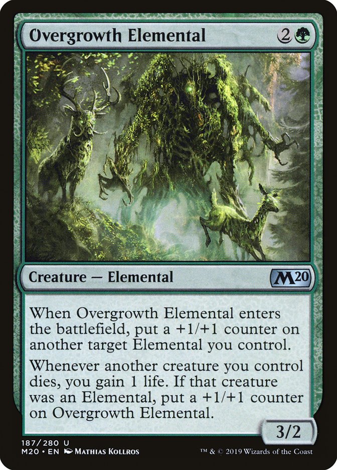 Overgrowth Elemental [Core Set 2020] | Dumpster Cat Games