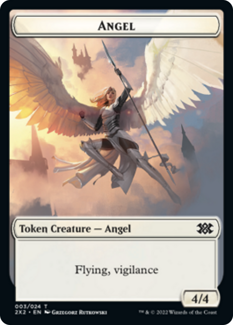 Drake // Angel Double-sided Token [Double Masters 2022 Tokens] | Dumpster Cat Games