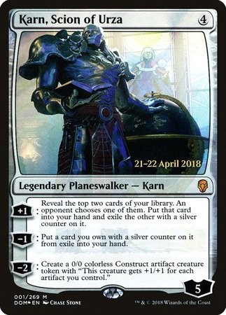 Karn, Scion of Urza [Dominaria Promos] | Dumpster Cat Games