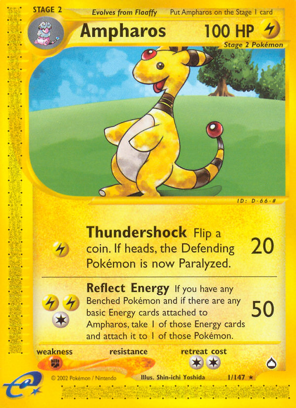Ampharos (1/147) [Aquapolis] | Dumpster Cat Games