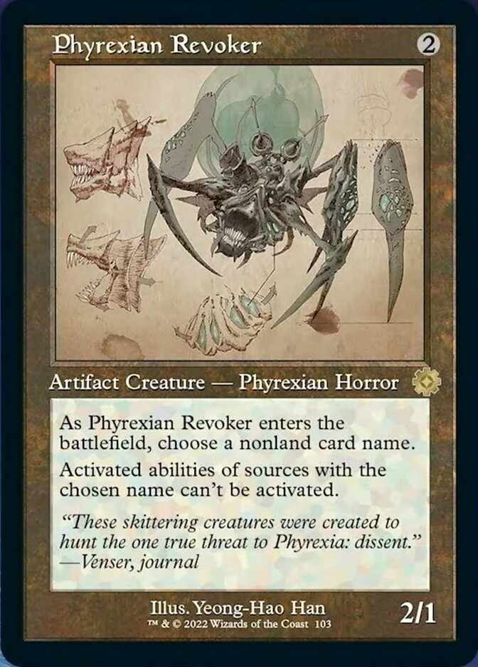 Phyrexian Revoker (Retro Schematic) [The Brothers' War Retro Artifacts] | Dumpster Cat Games