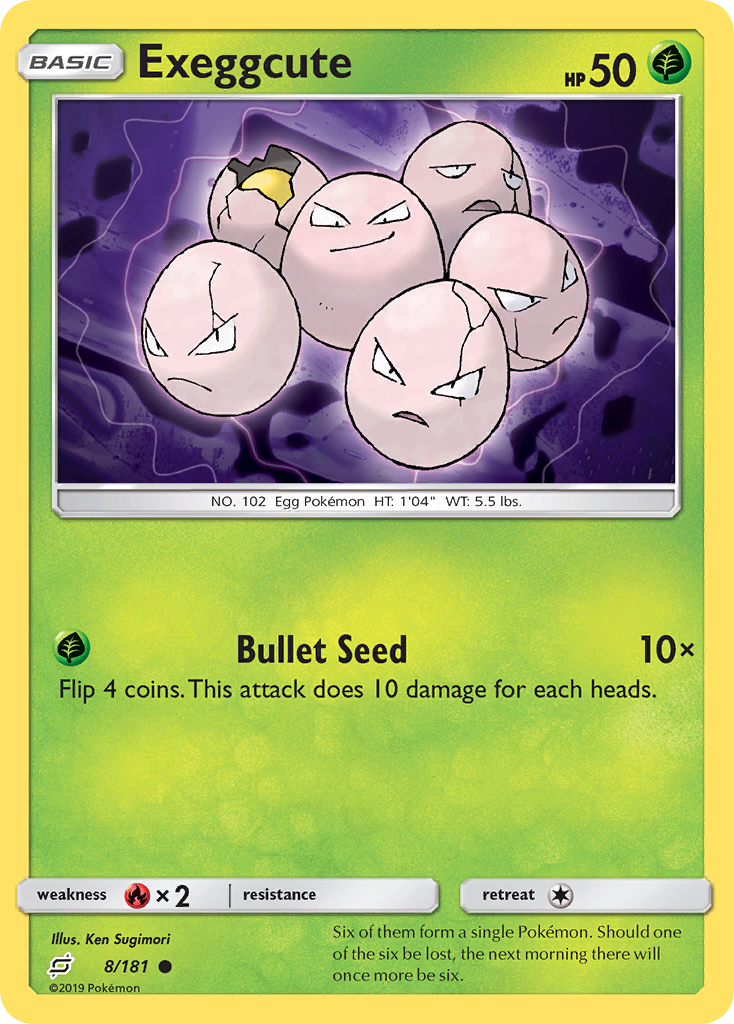Exeggcute (8/181) [Sun & Moon: Team Up] | Dumpster Cat Games