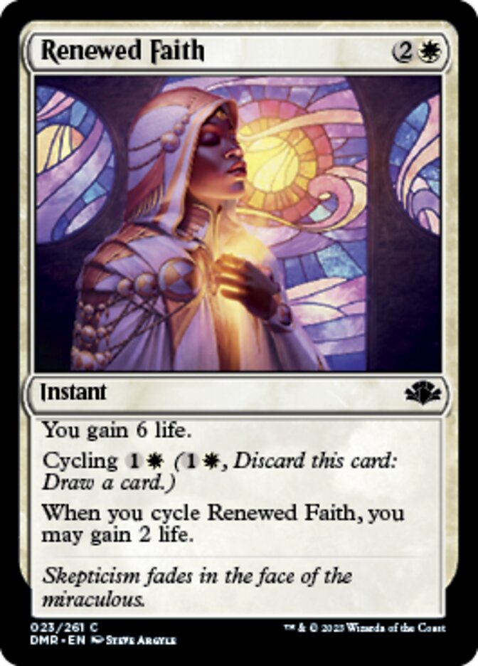 Renewed Faith [Dominaria Remastered] | Dumpster Cat Games