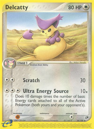 Delcatty (34/100) [EX: Sandstorm] | Dumpster Cat Games