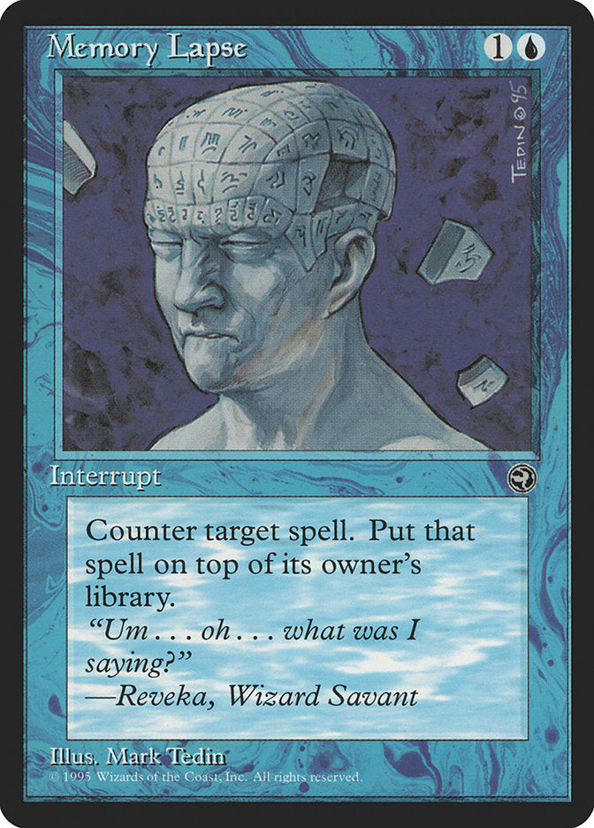 Memory Lapse (Reveka Flavor Text) [Homelands] | Dumpster Cat Games