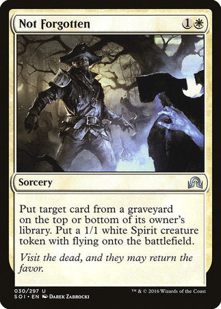 Not Forgotten [Shadows over Innistrad] | Dumpster Cat Games