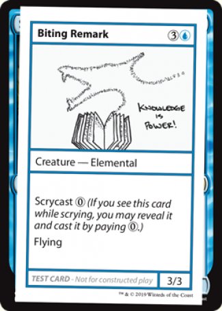 Biting Remark (2021 Edition) [Mystery Booster Playtest Cards] | Dumpster Cat Games