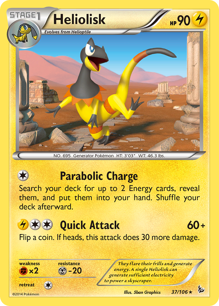 Heliolisk (37/106) [XY: Flashfire] | Dumpster Cat Games