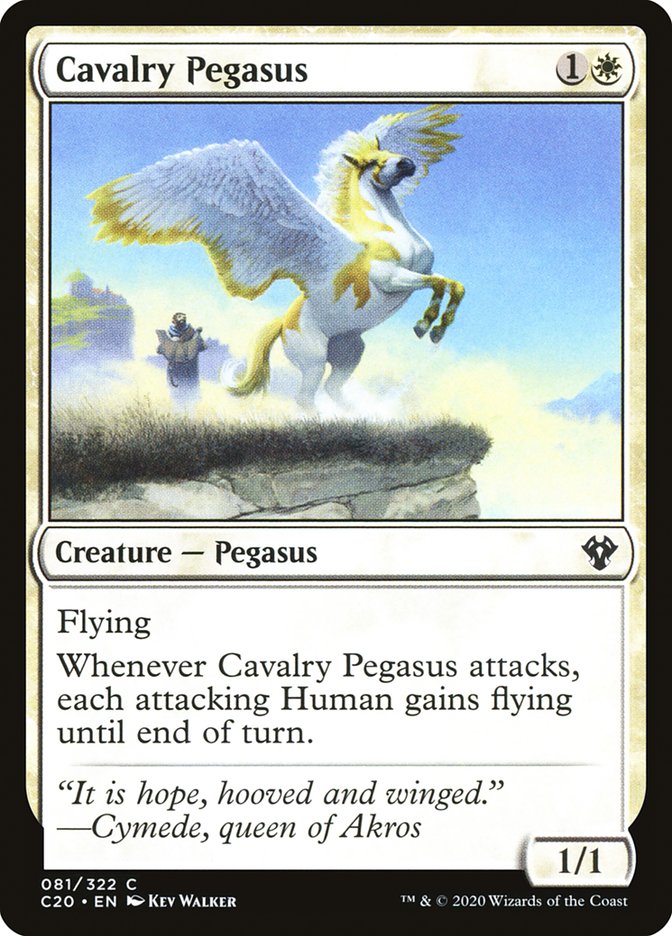 Cavalry Pegasus [Commander 2020] | Dumpster Cat Games